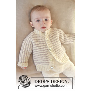 Little Darcy by DROPS Design - Baby Jacka Stick-mönster strl. 0/1 mdr
