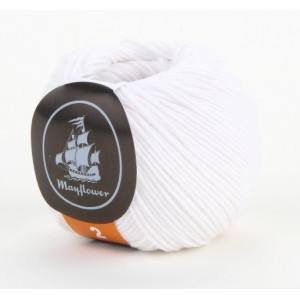 Mayflower Cotton 2 Garn Unicolor 222 Vit