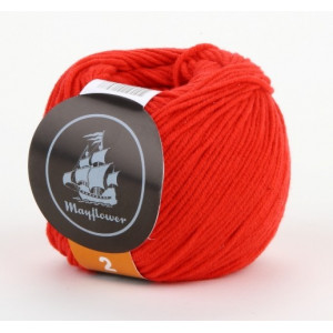 Mayflower Cotton 2 Garn Unicolor 245 Röd