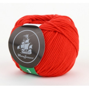Mayflower Cotton 3 Garn Unicolor 345 Röd