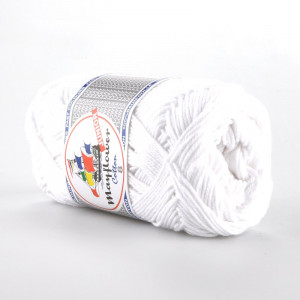 Mayflower Cotton 8/4 Junior Garn Unicolor 1402 Vit