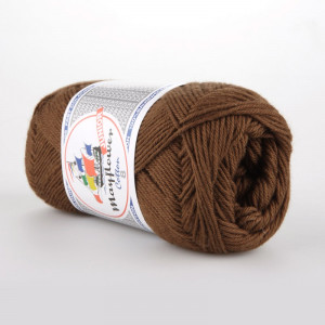 Mayflower Cotton 8/4 Junior Garn Unicolor 1437 Rödbrun
