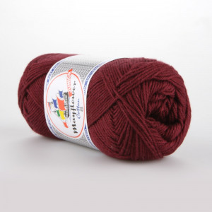 Mayflower Cotton 8/4 Junior Garn Unicolor 1454 Vinröd