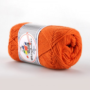 Mayflower Cotton 8/4 Junior Garn Unicolor 1494 Mörk Orange