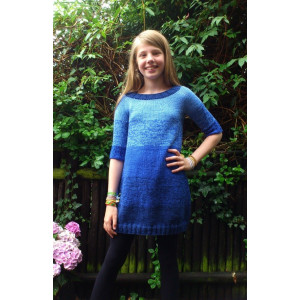 Mayflower Dip-dye klänning - klänning Stick-opskrift strl. 8 år - 14 å