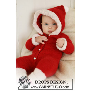 My First Christmas by DROPS Design - Baby Juldräkt Stick-mönster str.