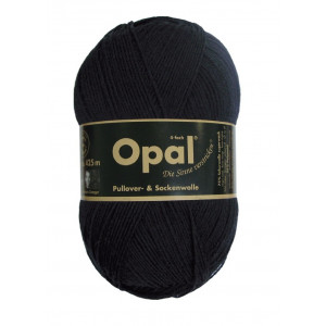 Opal Uni 4-trådigt Garn Unicolor 2619 Svart
