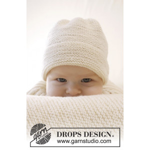 Peek-a-boo by DROPS Design - Baby Mössa Stick-mönster strl. Prematur -