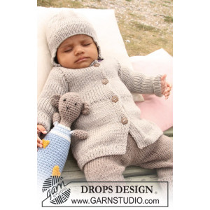 Samuel Jacka by DROPS Design - Baby Jacka Stick-mönster strl. 1/3 mdr