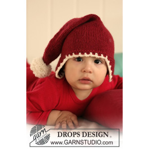 Santa Baby by DROPS Design - Baby Tomtemössa Stick-mönster strl. 1/3 m