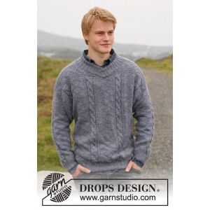 Sir Lancelot by DROPS Design - Sweater Stick-opskrift str. S - XXXL