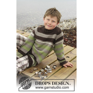Sticks and Stones by DROPS Design - Tröja Stick-opskrift strl. 3/4 - 1