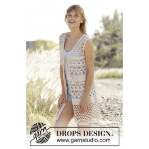 Summer Bliss Vest by DROPS Design - Väst Virk-opskrift strl. S - XXXL