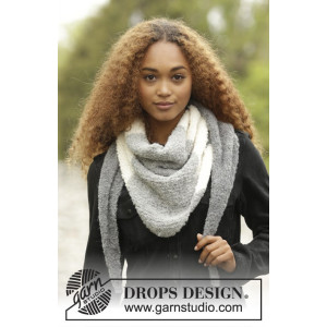 Warm Mist by DROPS Design - Sjal Stick-mönster 180x40 cm