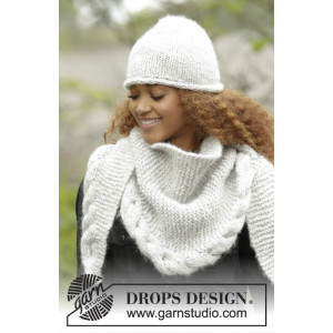 Winter Cozy by DROPS Design - Mössa og Sjal Stick-opskrift strl. S/M -